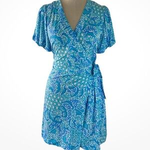 Lilly Pulitzer sailynn wrap skort romper new with tags size large